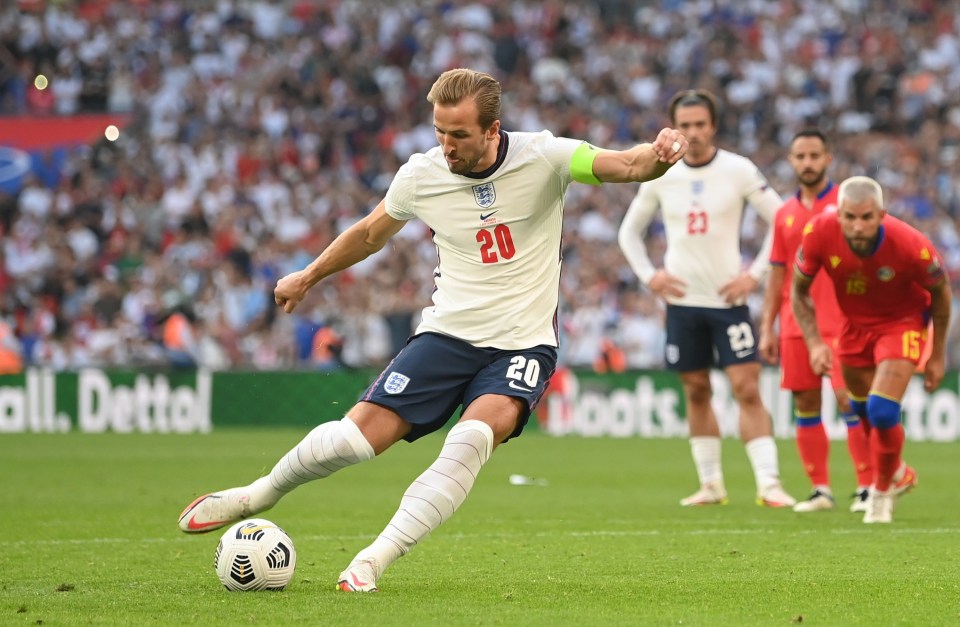 Harry Kane scored his 40th international goal from the spot