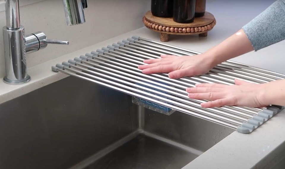 Viewers loved the foldable drying rack that took up no countertop space