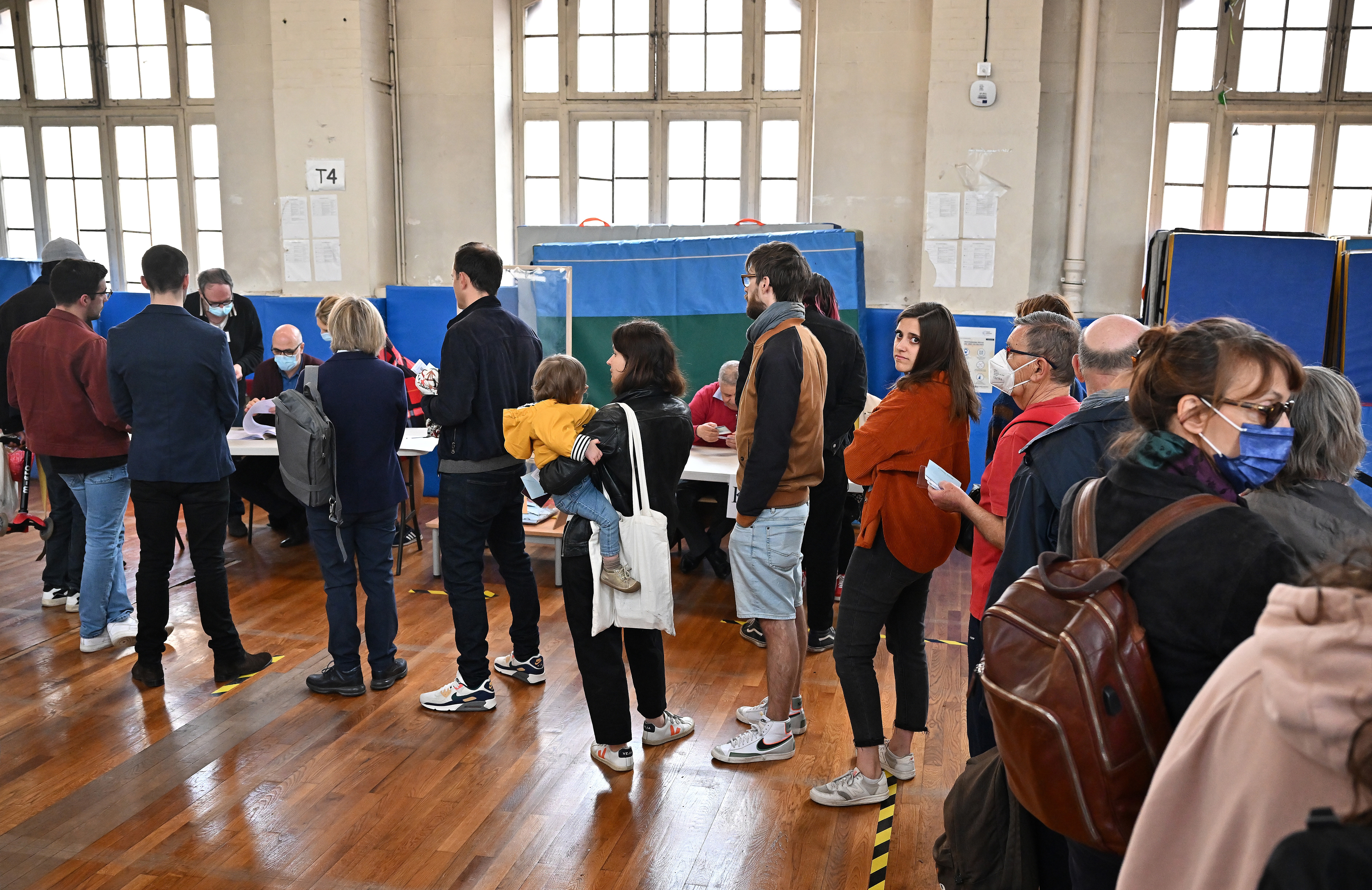 Voters were seen on Sunday to have their say over the next French leader