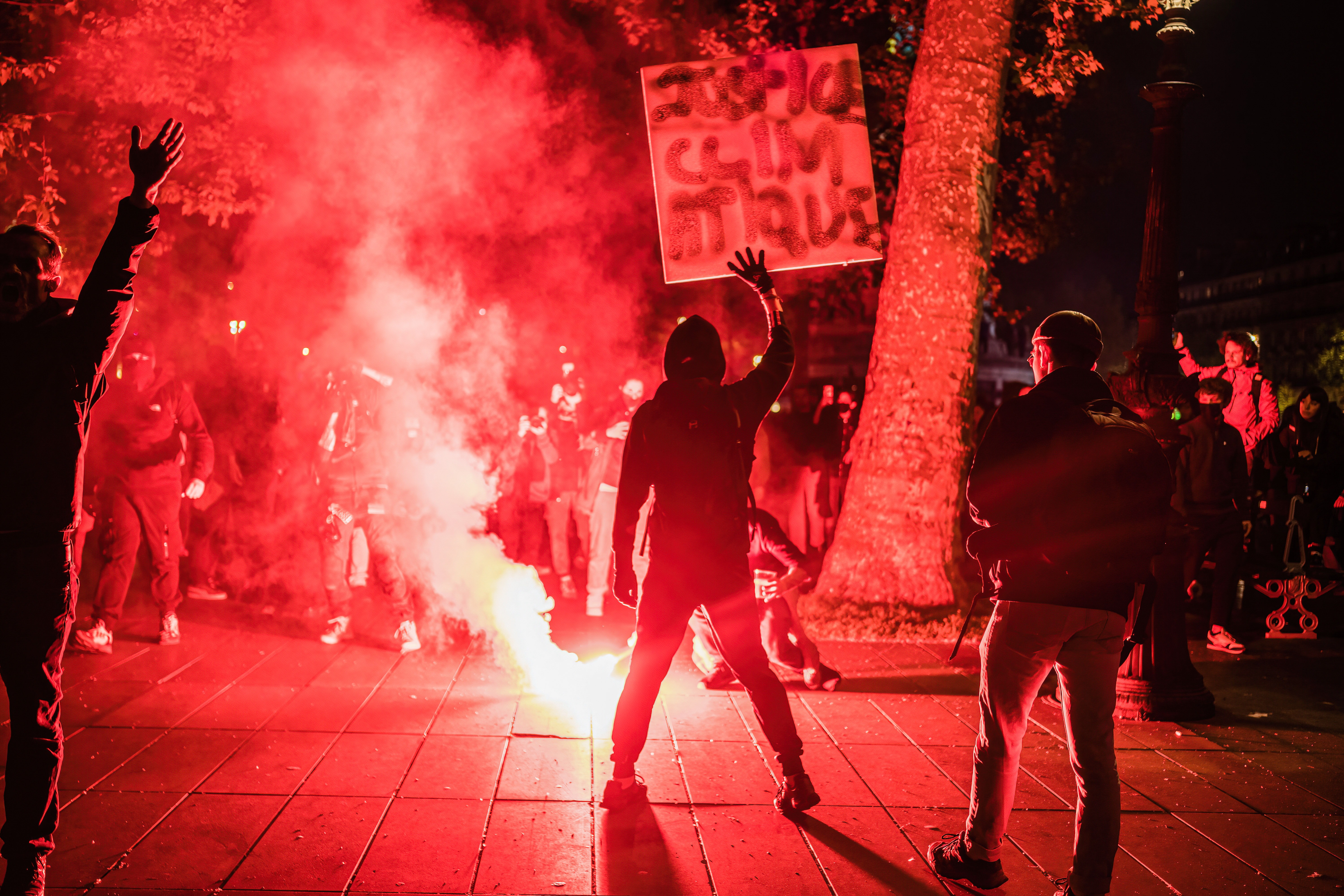 Thousands took to the streets of Paris to protest