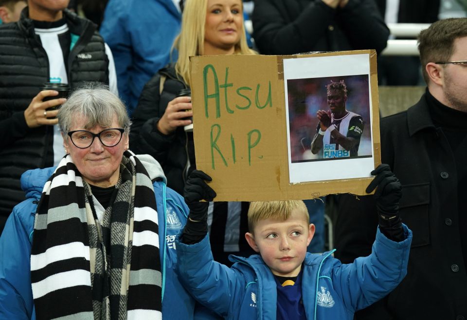 Newcastle fans mourned the former player's death on Saturday