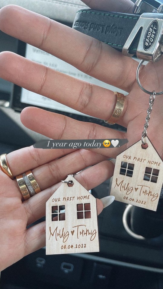 Molly-Mae Hague and Tommy Fury picked up their keys to their mansion one year ago