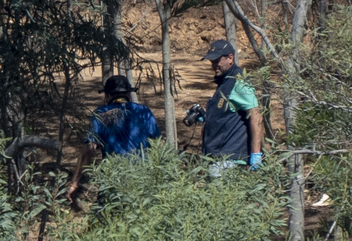 Cops shifted their focus to a specific spot at the desolate site today