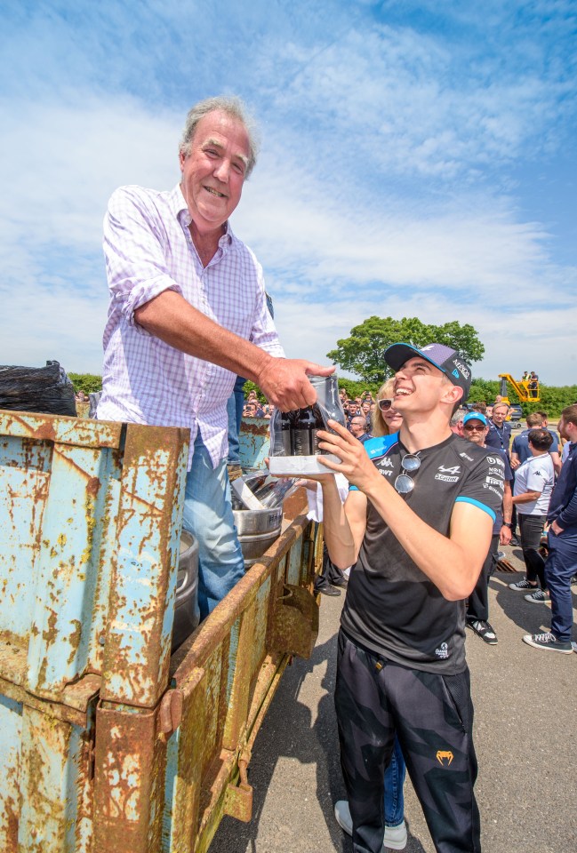 Jeremy Clarkson delivered beer to the Alpine team