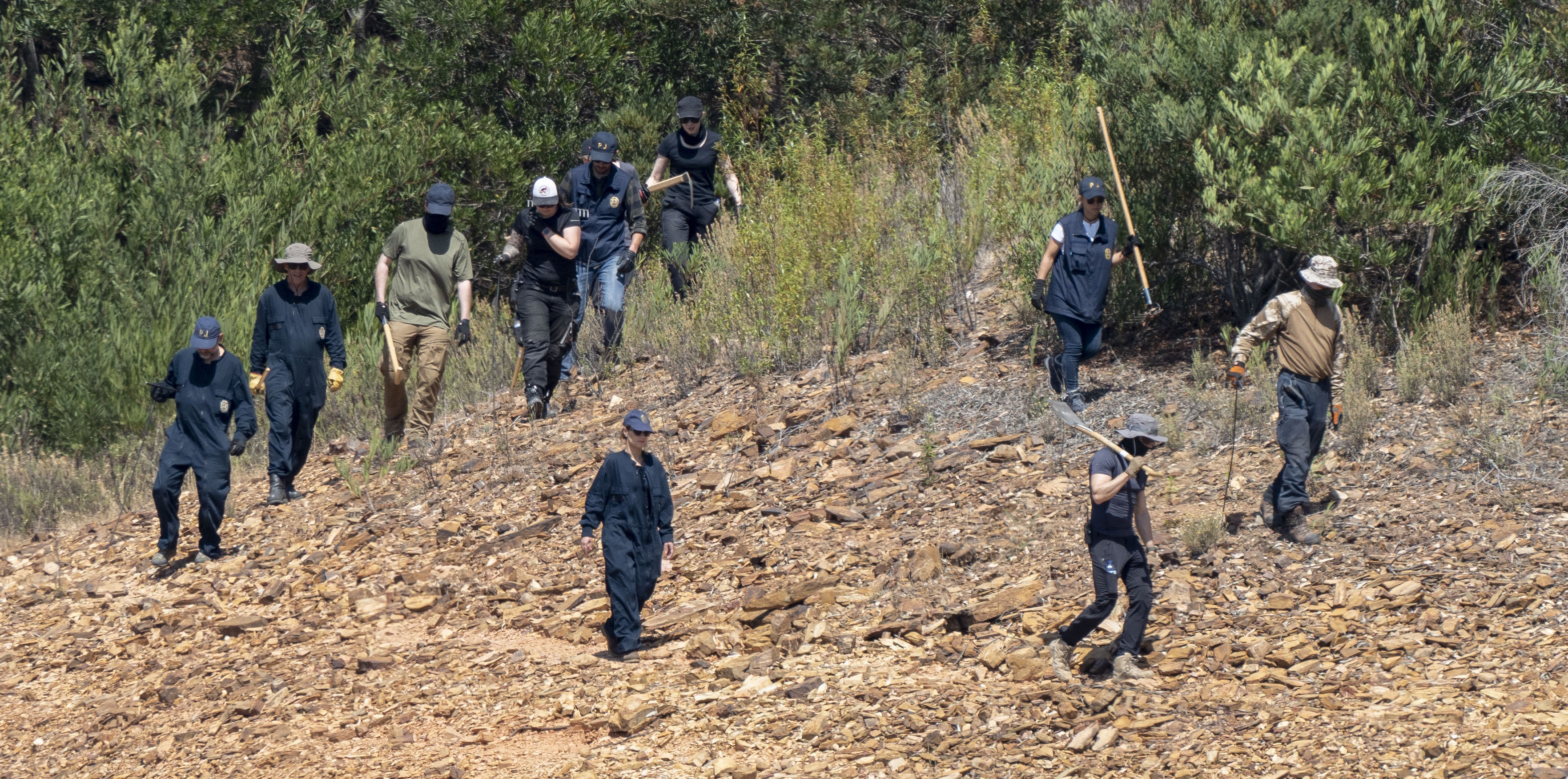 Police scoured the area following a "credible" tip-off