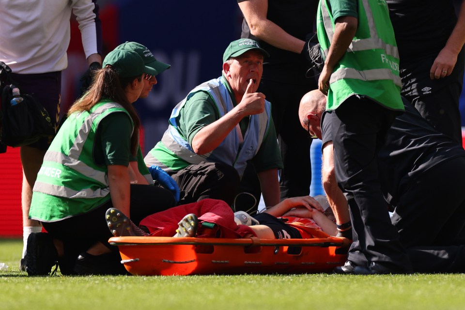 He collapsed during the Championship Play-Off final