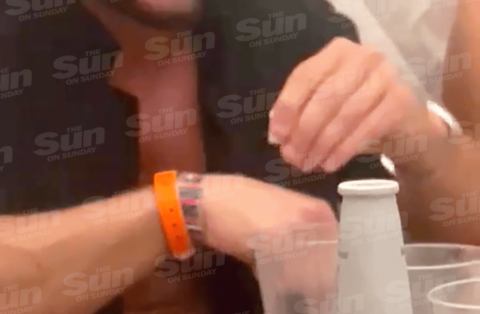 The Love Island winner was filmed pouring a mystery suspicious substance on to his left hand before inhaling it through one nostril while holding down the other