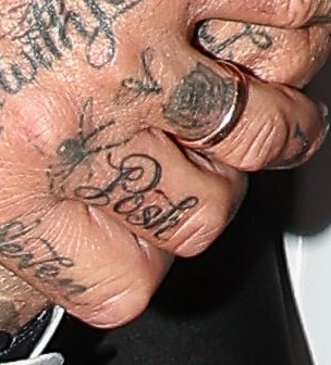 Becks got 'posh' inscribed onto his hand