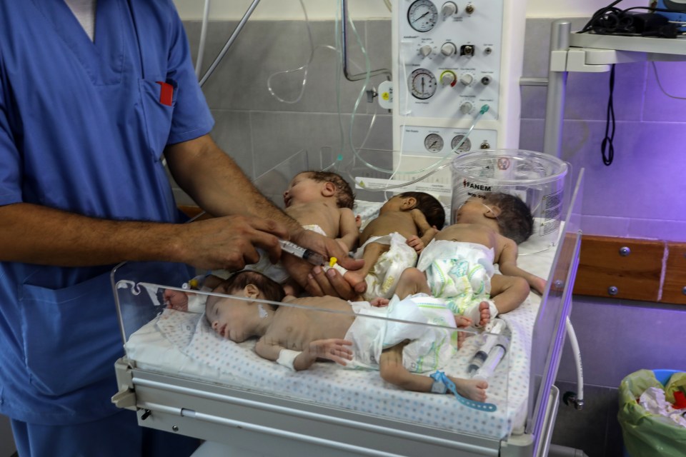 The babies were taken to the Al-Helal Emirati maternity hospital