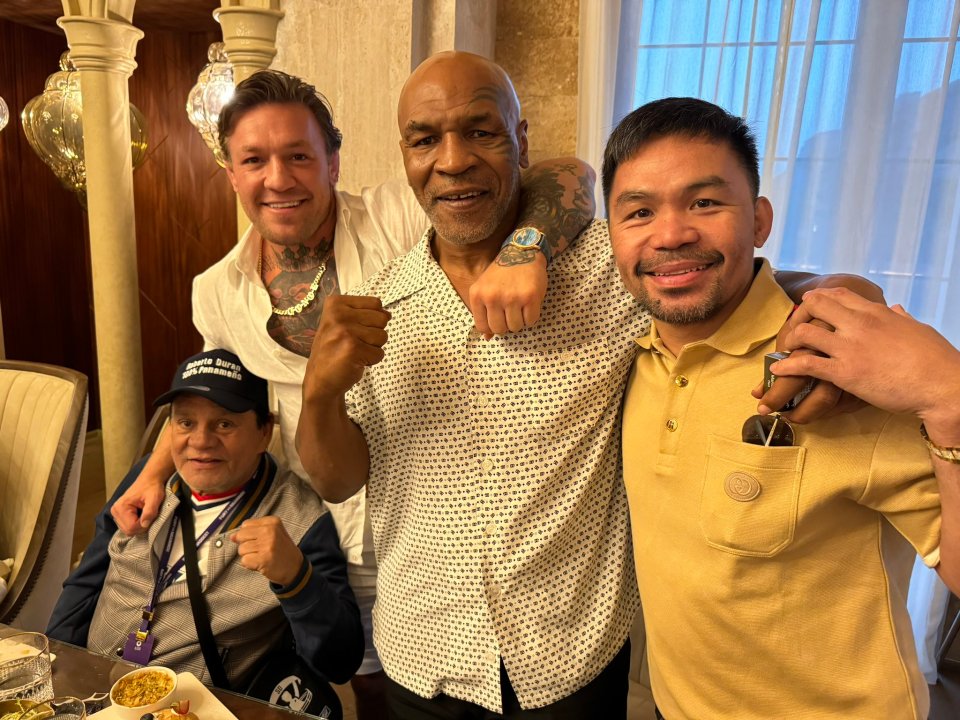 Roberto Duran, McGregor, Mike Tyson and Manny Pacquiao