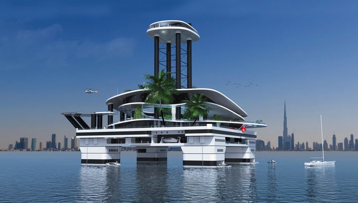 The world's first floating island moves 9mph and costs £300 million