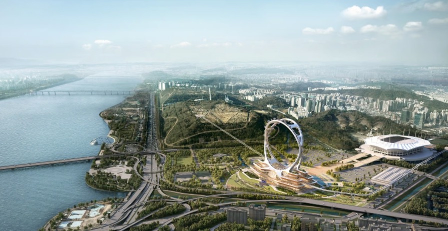 The Seoul Twin Eye will be situated in Peace Park, on the edge of the Han River