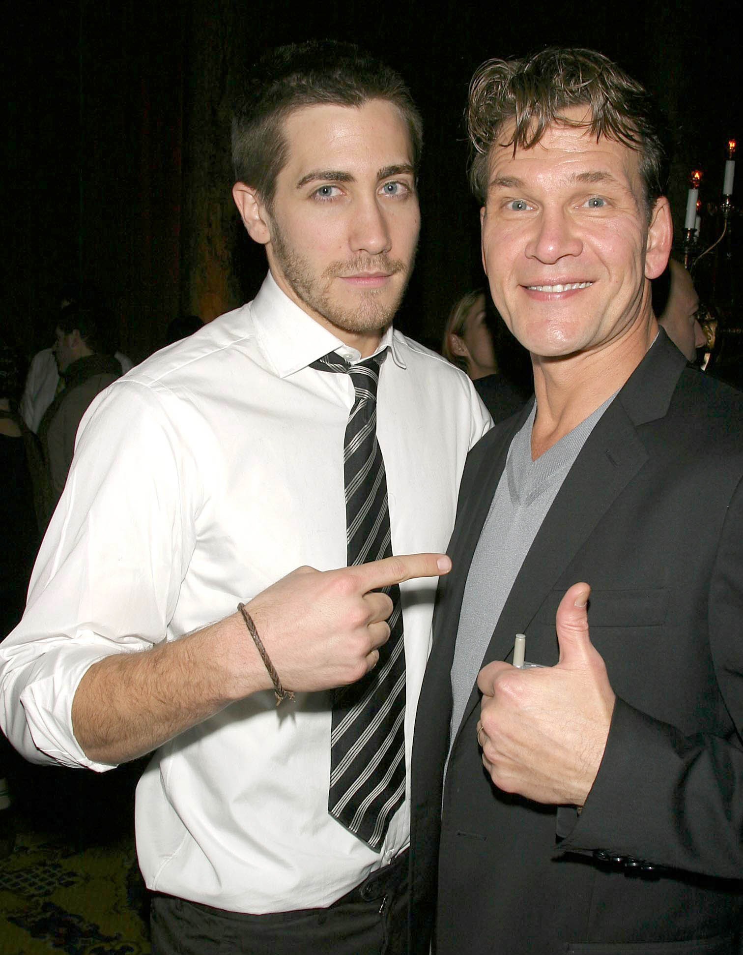 Jake pictured with late actor Patrick