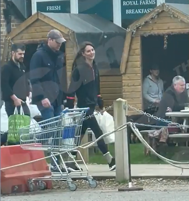 Other shoppers seemed unfazed by the royals' appearance at the store