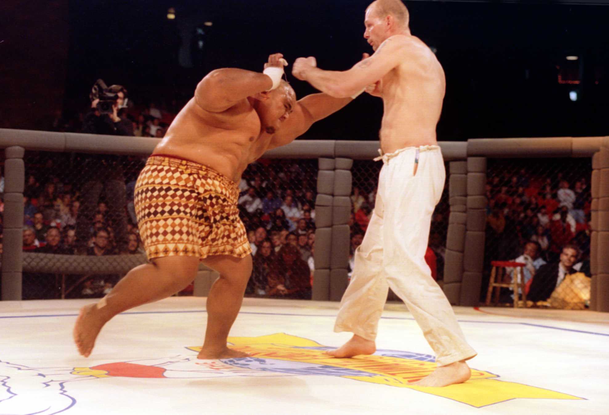 Sumo wrestler Teila Tuli faced Gerard Gordeau in the first-ever UFC fight