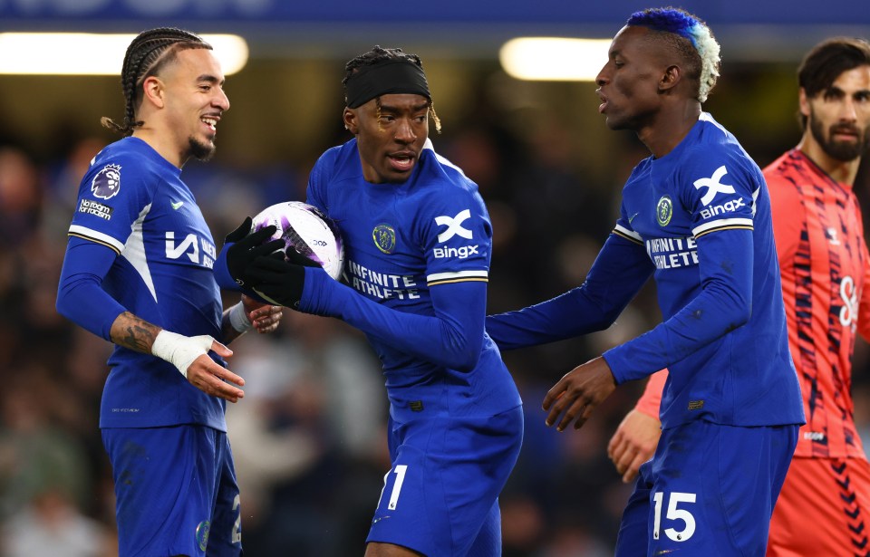 Noni Madueke initially grabbed the ball as he thought he had won the penalty