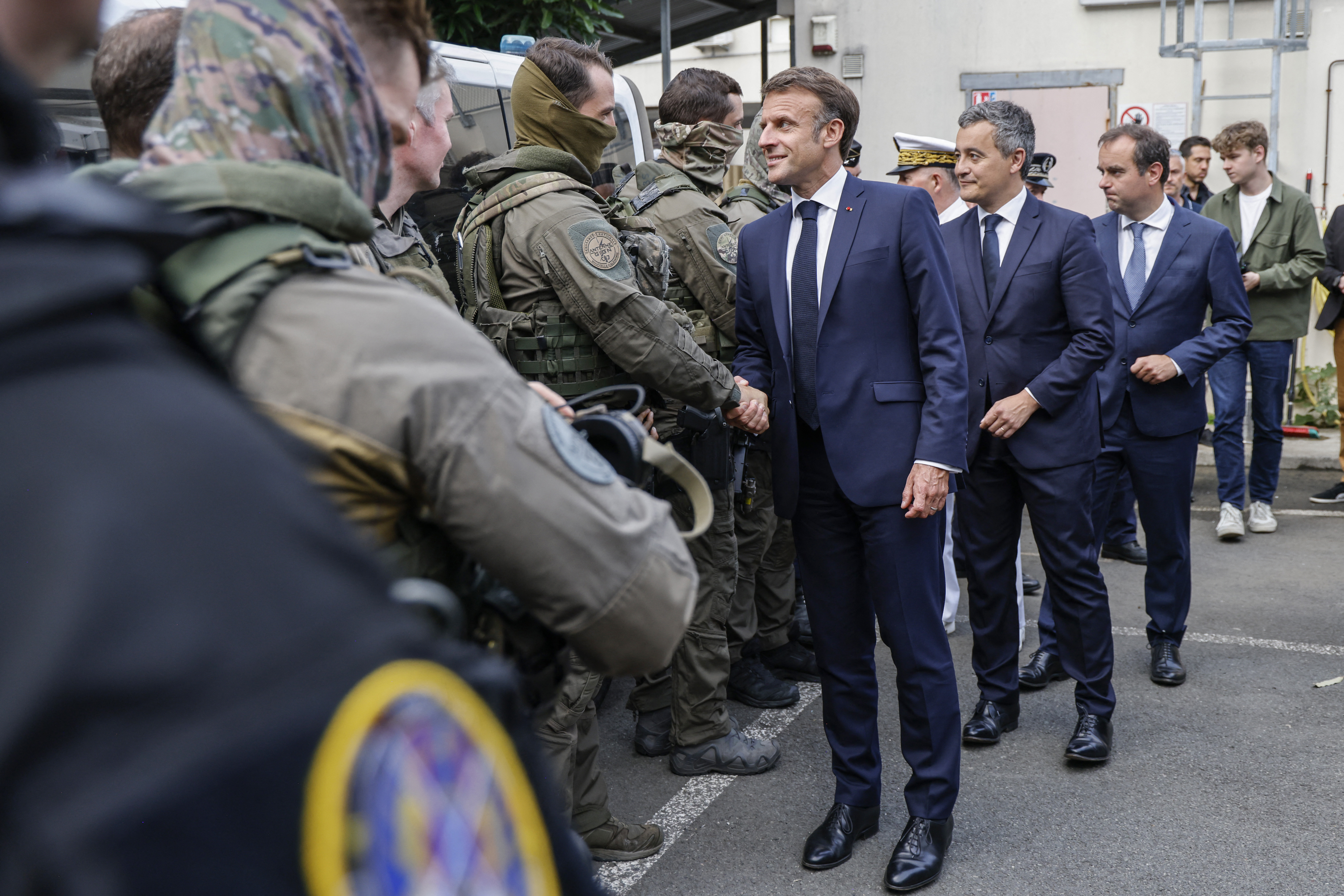 Macron thanked security forces for their attempts to quell the riots