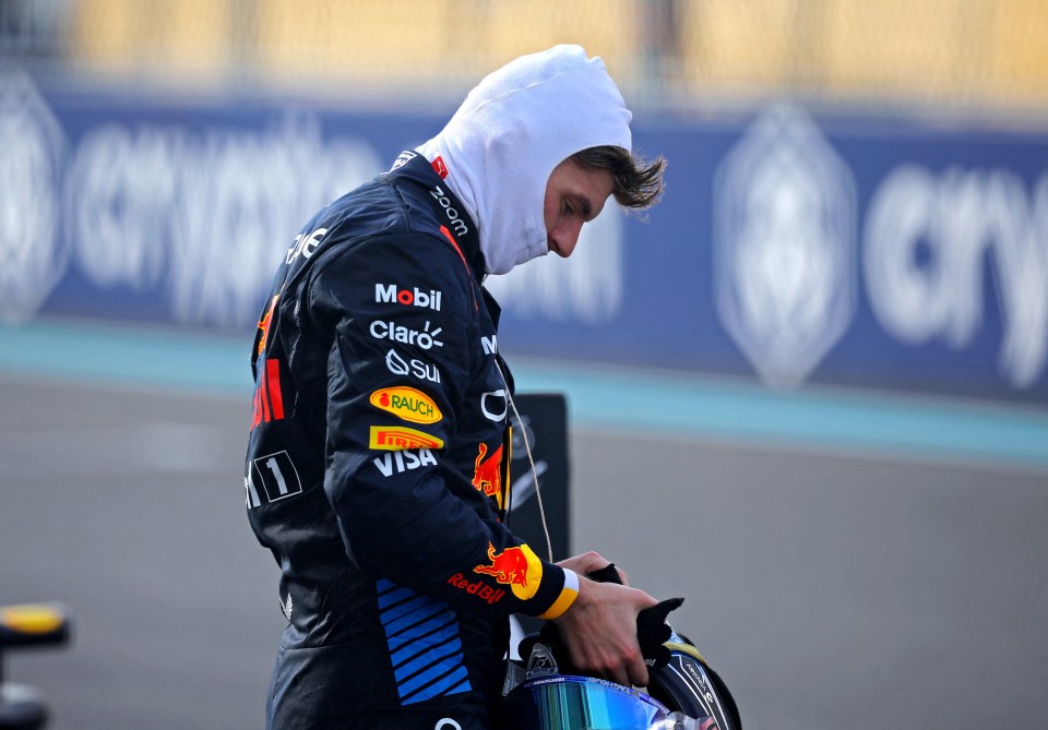 Red Bull’s Max Verstappen cuts a frustrated figure after finishing second