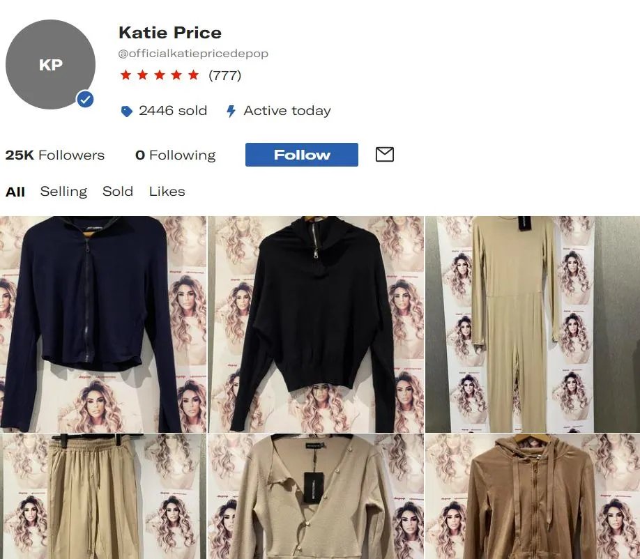 Katie's Depop reportedly made a staggering £2.5k in just five days