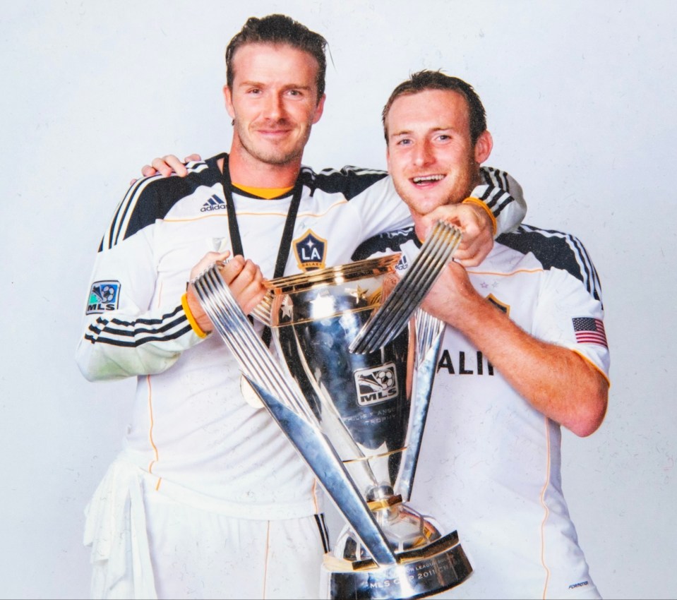 Birchall and Becks won the MLS Cup with LA Galaxy in 2011