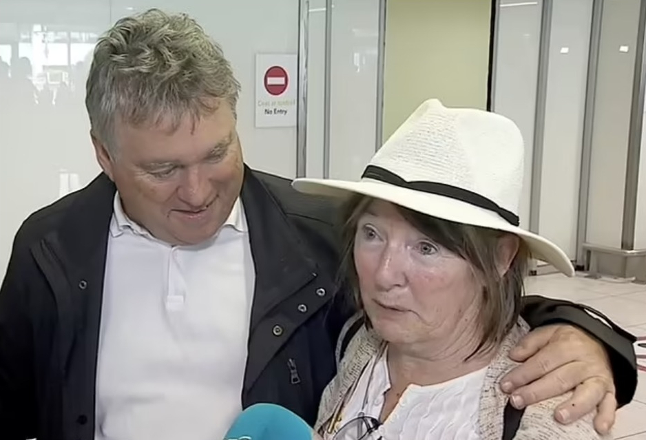 Eileen and her partner Tony say they were relieved to have made it home safety after the terrifying turbulence