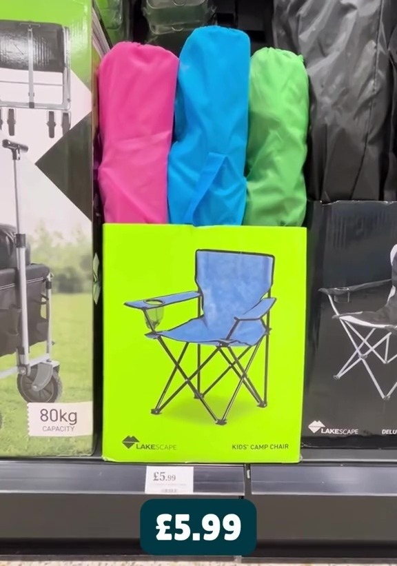 There's camping chairs for only £5.99