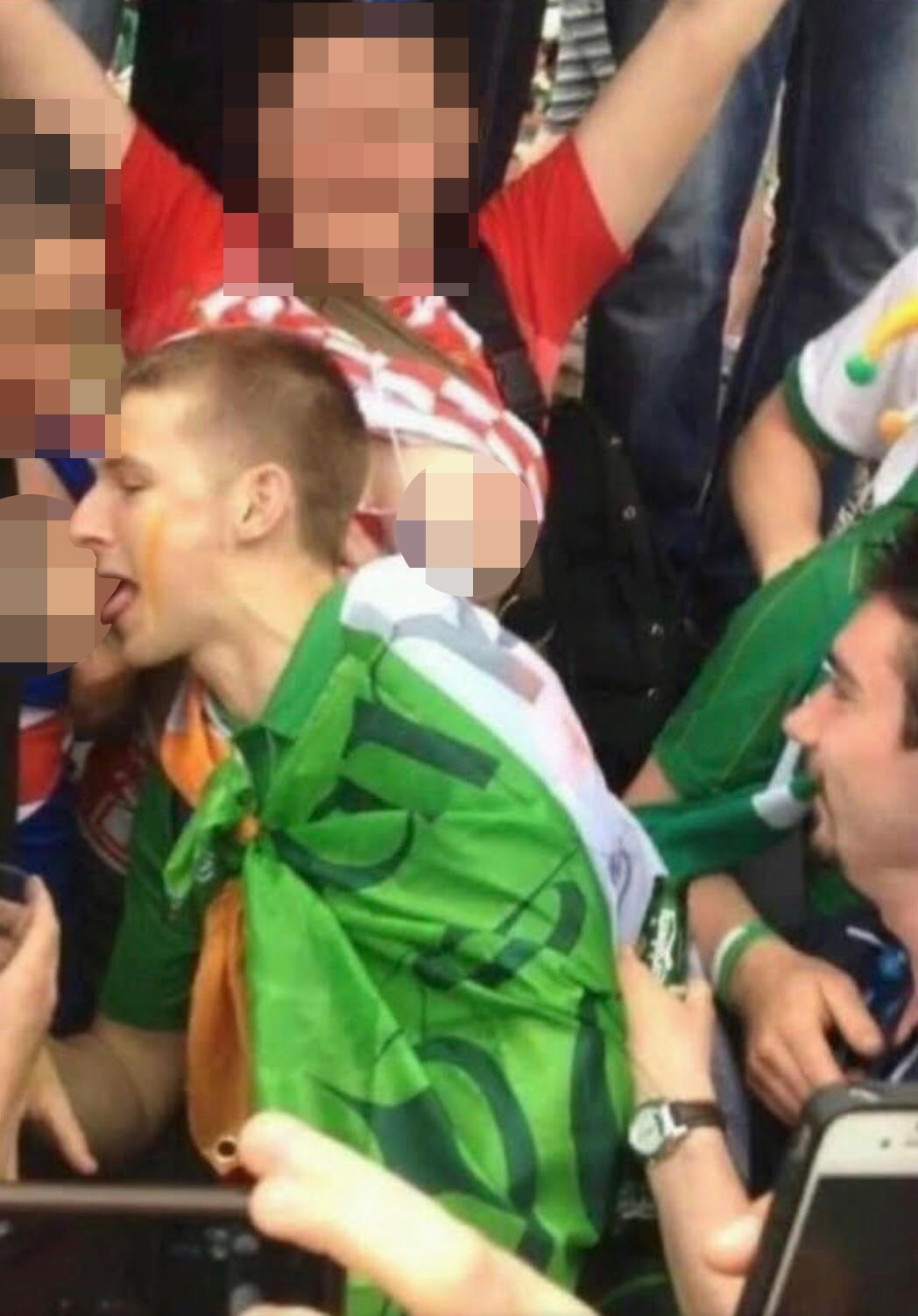 Eamon Keegan was caught performing a very lewd act at Euro 2012