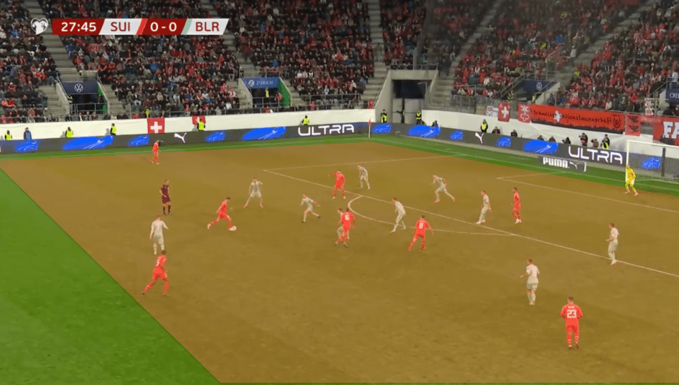 Switzerland get into good positions and flood players into the final third