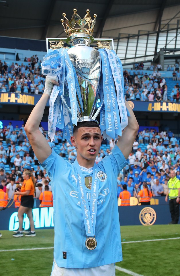 Manchester City star Phil Foden is the third England star in the line-up