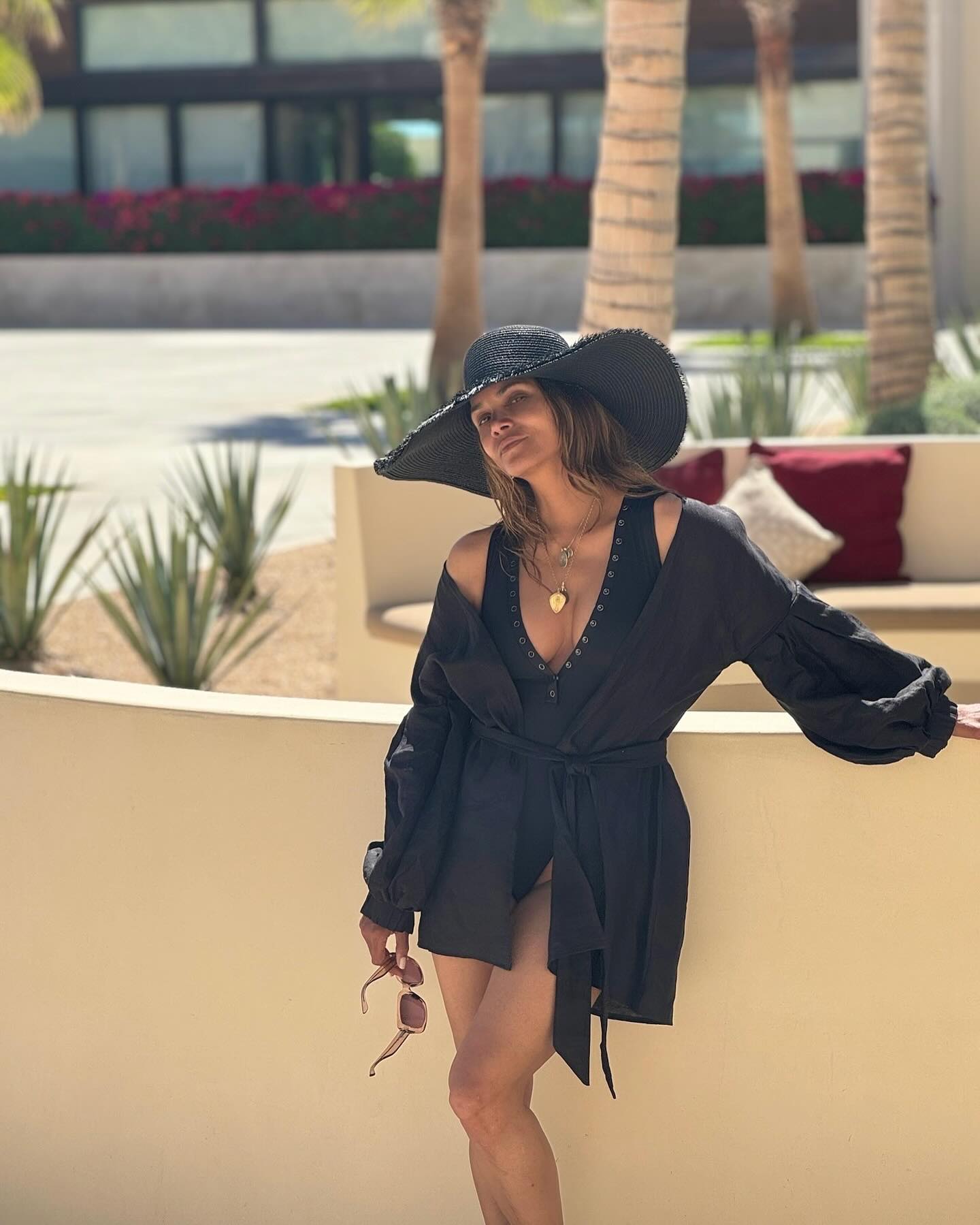 She's joined by Halle Berry, who showed off her figure on a trip to Mexico