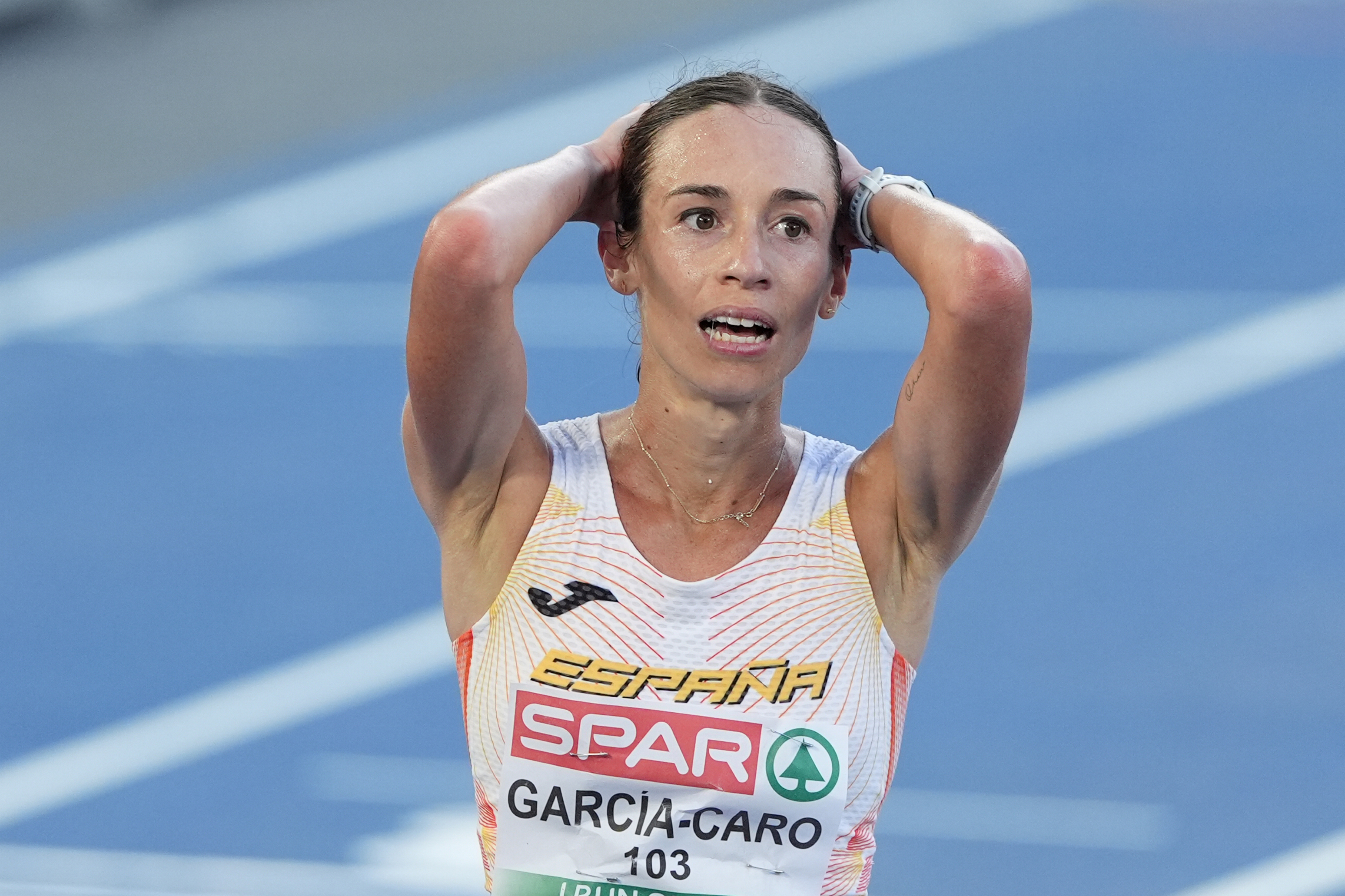 Garcia Caro missed out on bronze in the 20km race walk