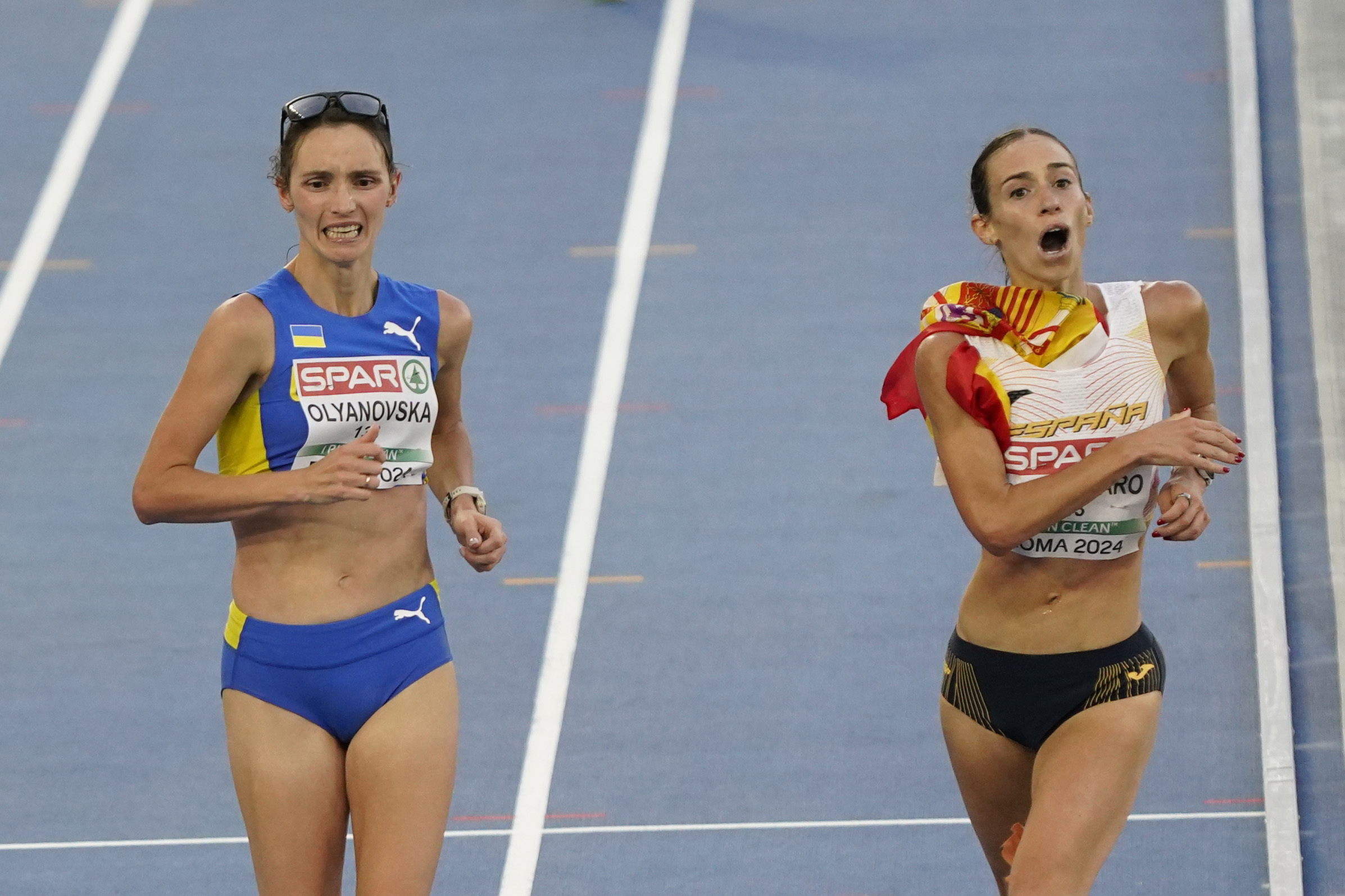 The pair crossed the line with the same official time