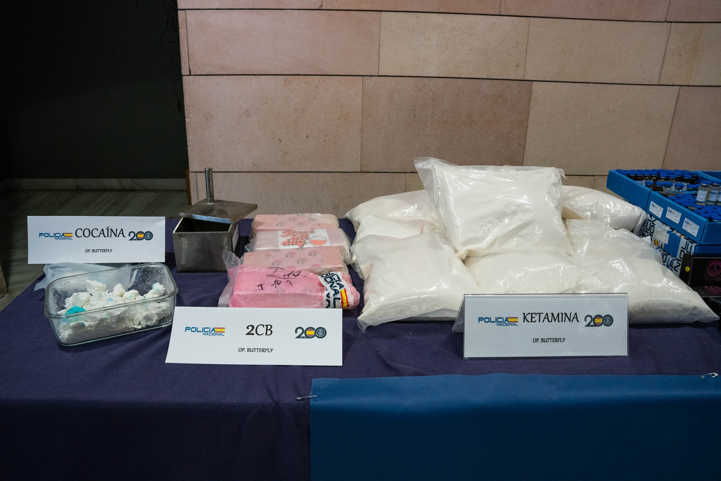 Drugs seized by police, like this 2023 haul, are thought to be less than a third of the substances flooding the island