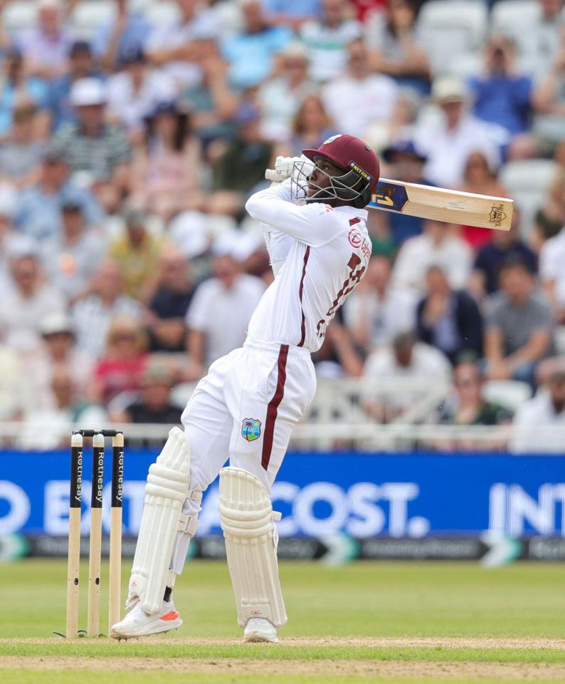 Shamar Joseph hit a brilliant six against England