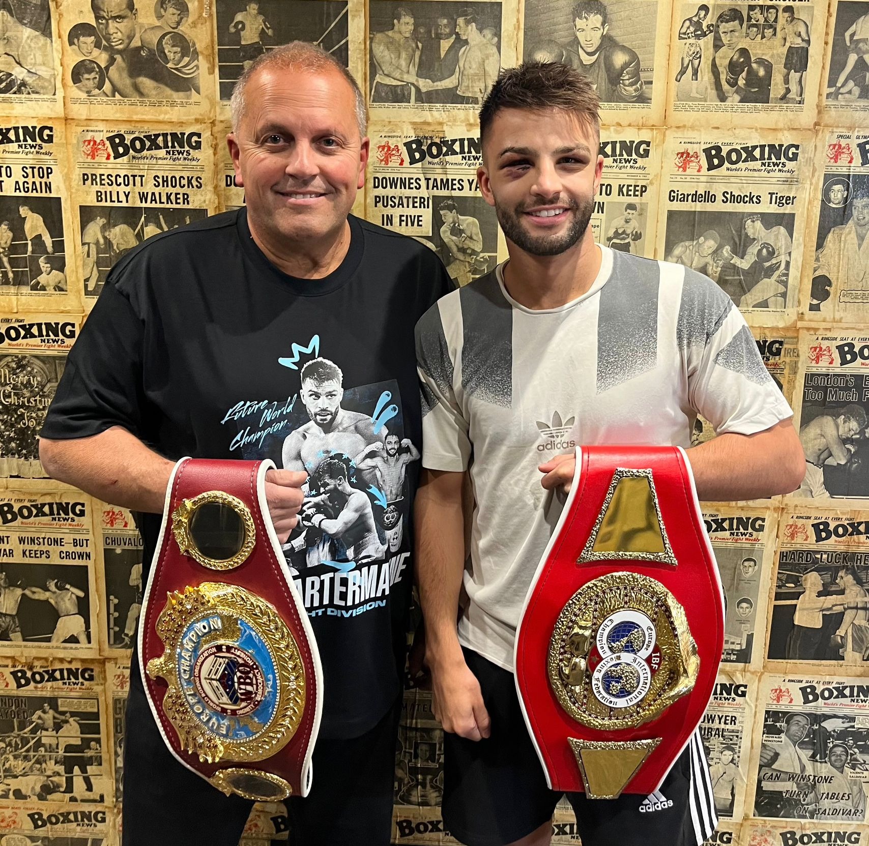 Danny Quartermaine celebrates victory alongside his dad