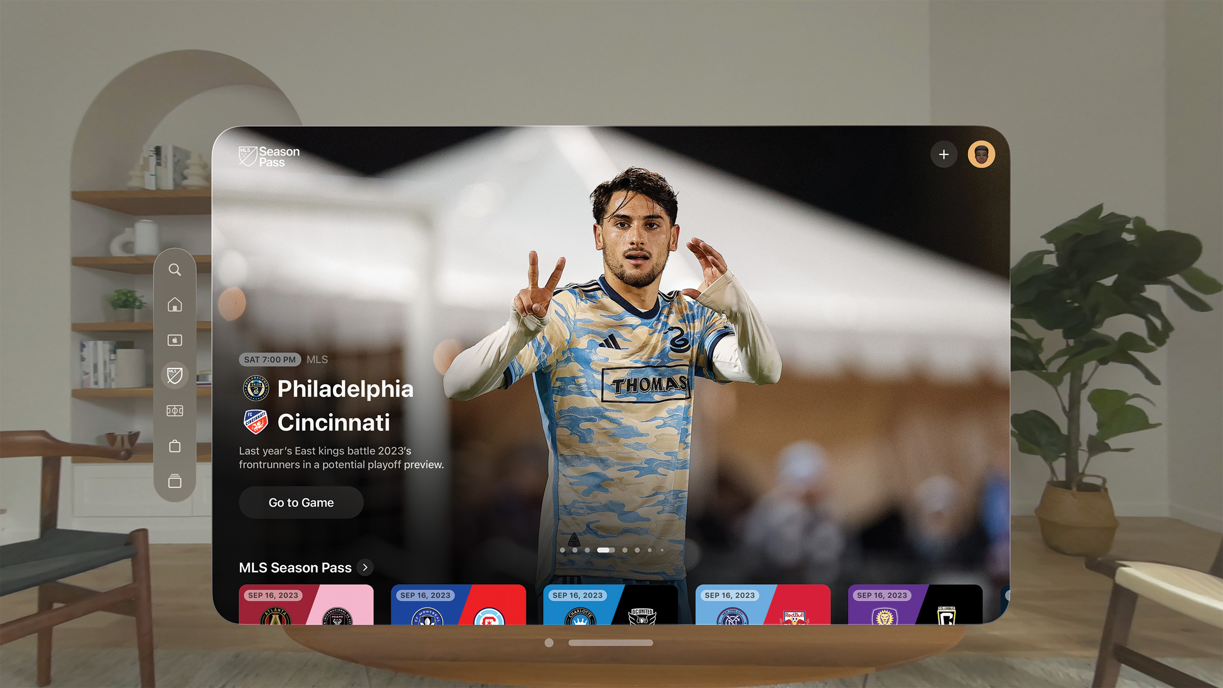 Major League Soccer is serving up content on the Vision Pro via Apple TV