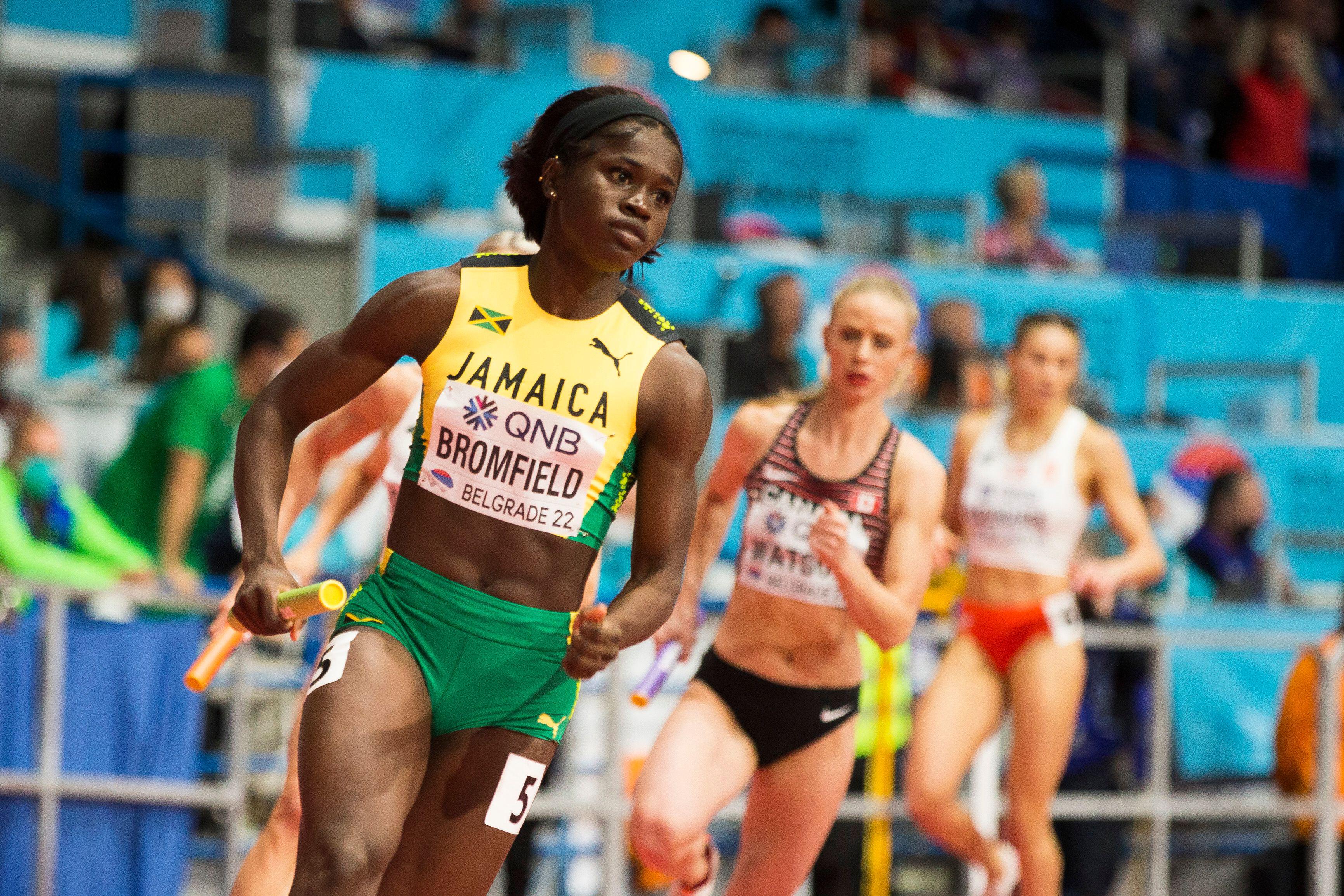 Junelle Bromfield of Jamaica competes during the World Athletics Indoor Championships Belgrade 2022