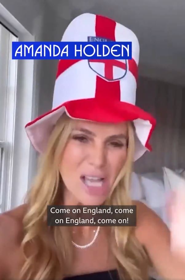 A host of famous faces wished England luck, including Amanda Holden