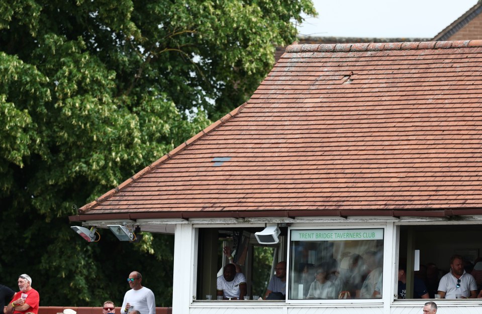 Tiles fell down onto spectators