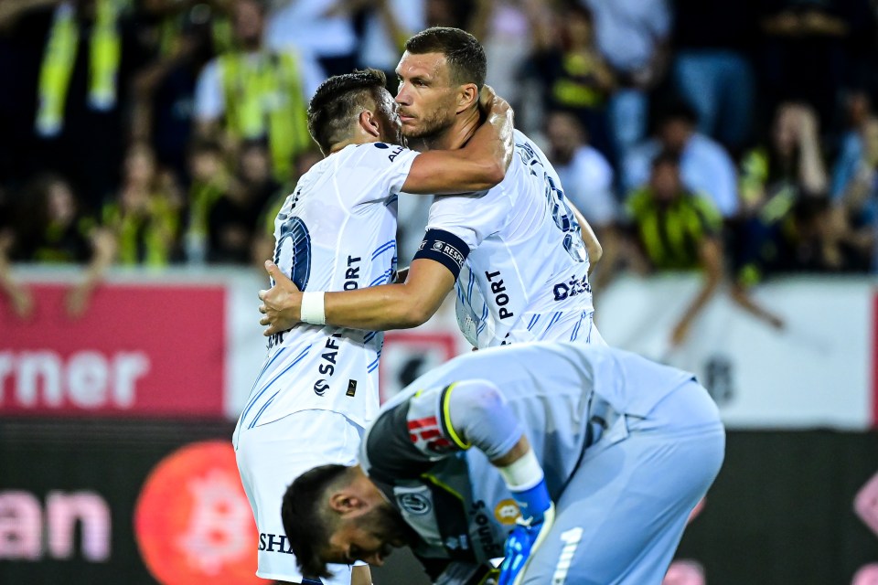 Edin Dzeko bagged a hat-trick against Lugano