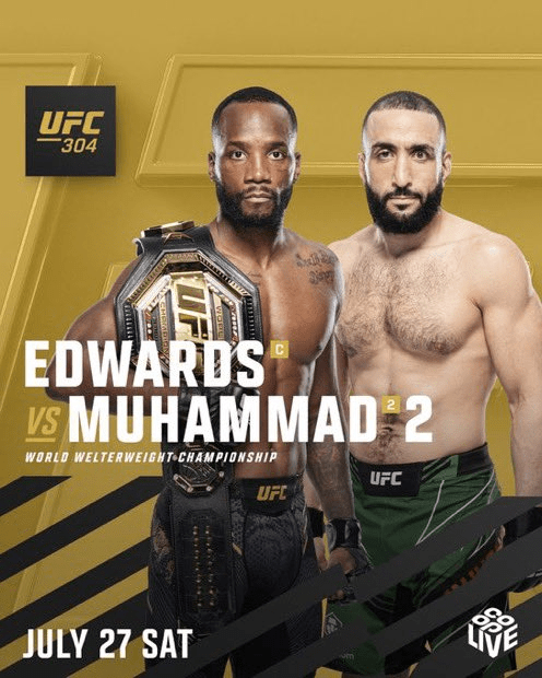 Belal Muhammad will renew his rivalry with Leon Edwards next weekend at UFC 304