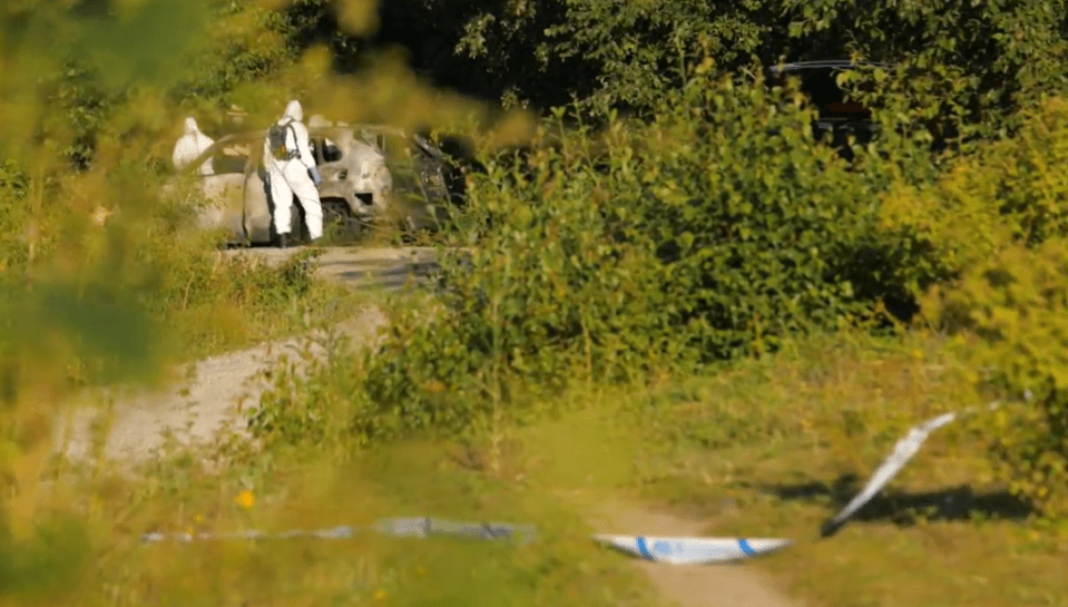 The car was dumped in the Fosie industrial estate in Malmo, Sweden