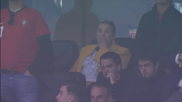 Ronaldo's mum looked just as dejected in the stands