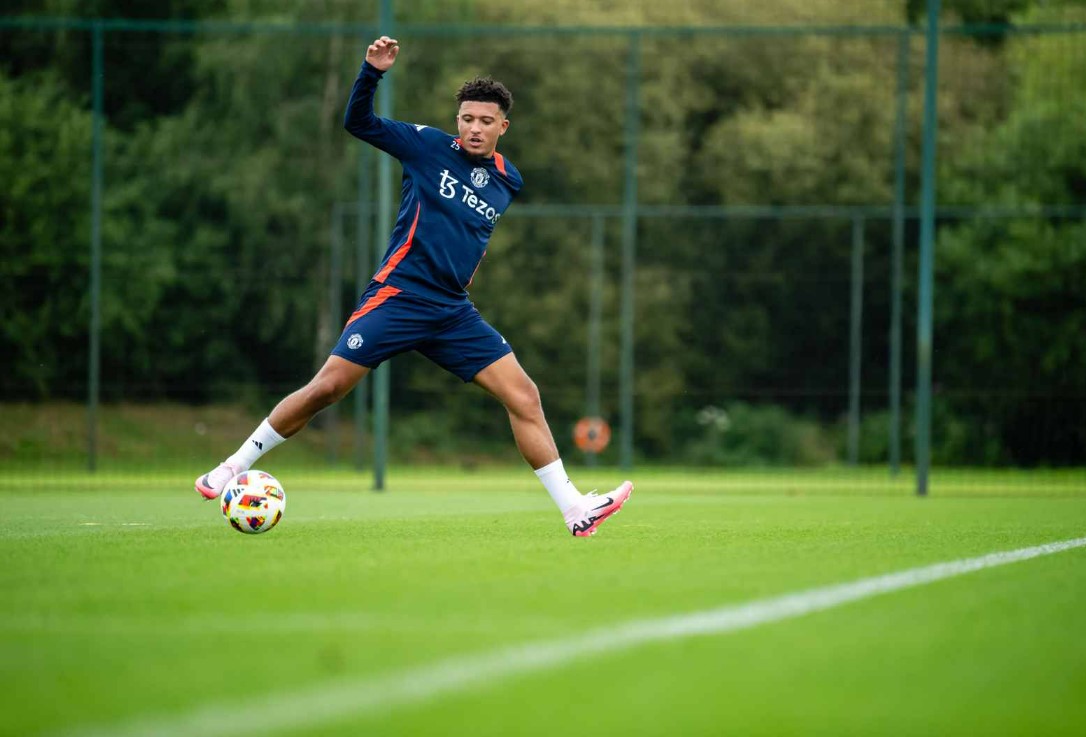 Jadon Sancho is back in full training with the Red Devils