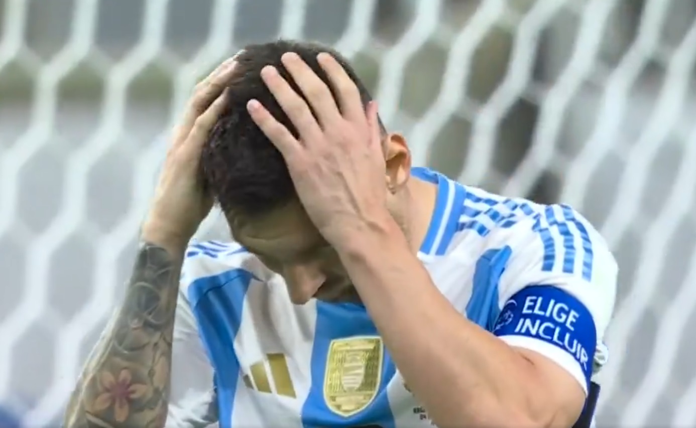 Messi was devastated after his miss