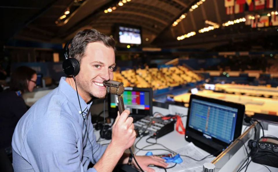 Matt Baker has been leading the BBC's Olympic gymnastics coverage