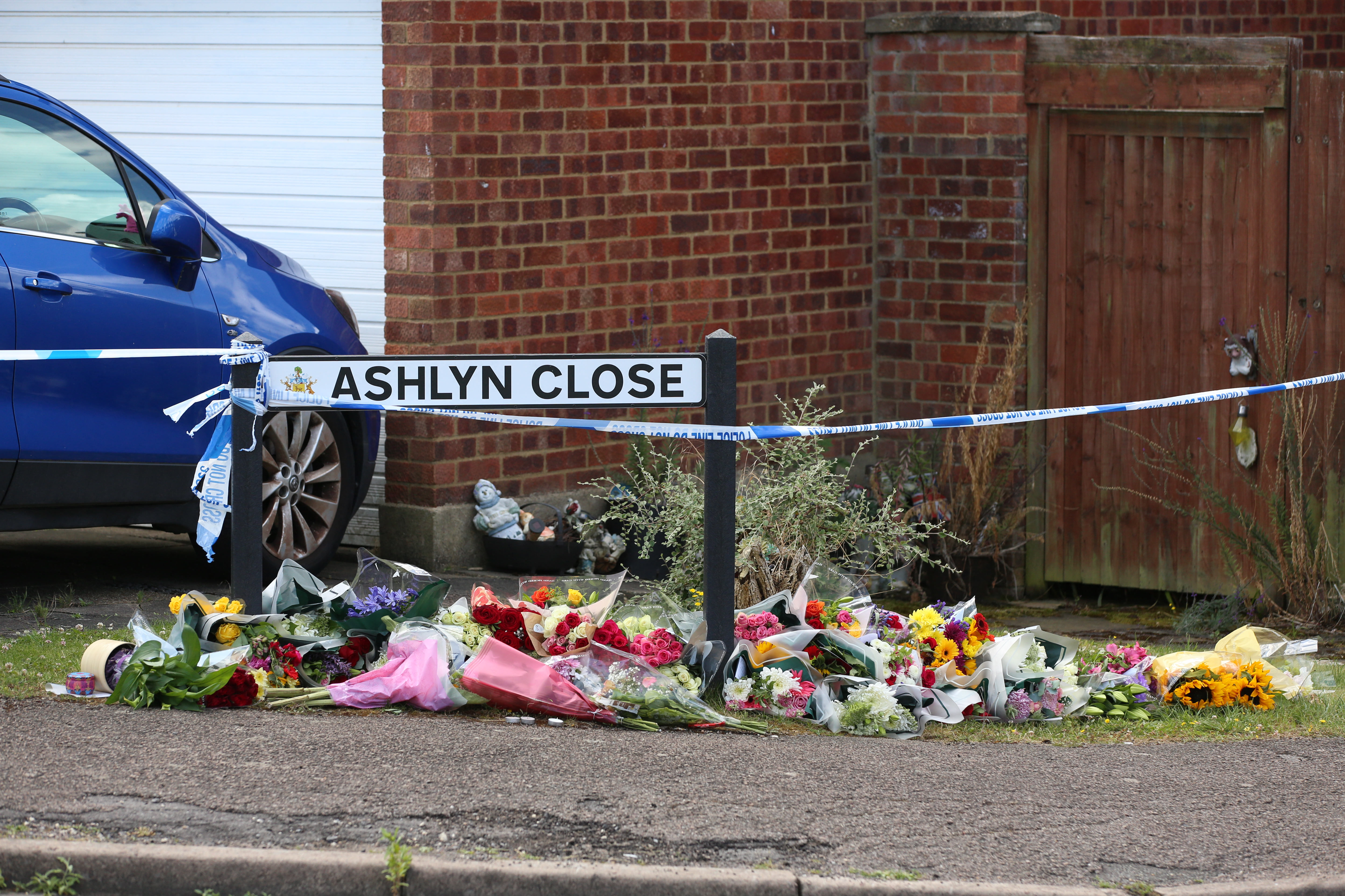 Floral tributes have been left at the scene following the incident