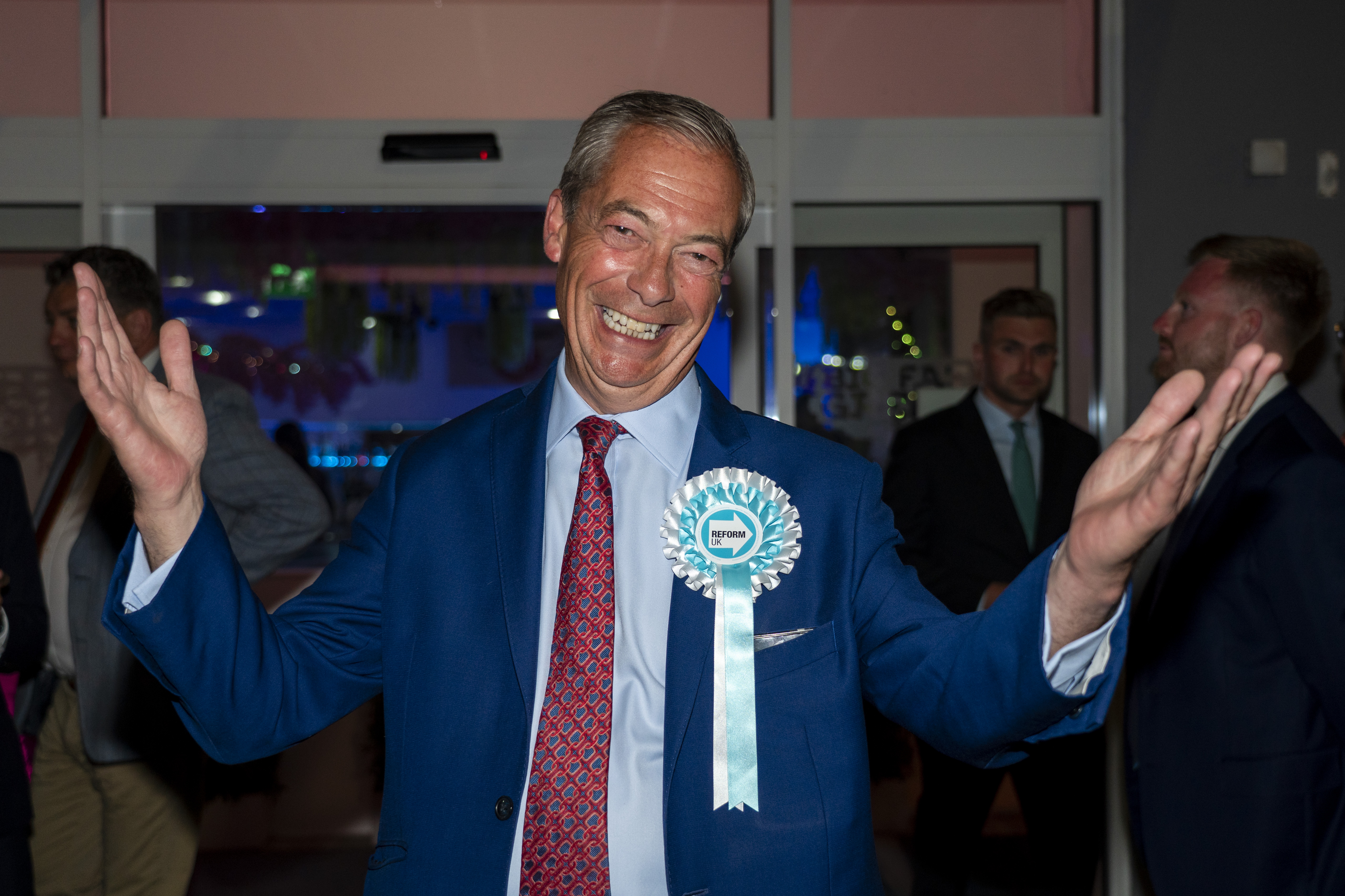 Mr Farage's predicted triumph in Essex came as the Tories faced defeat across the country