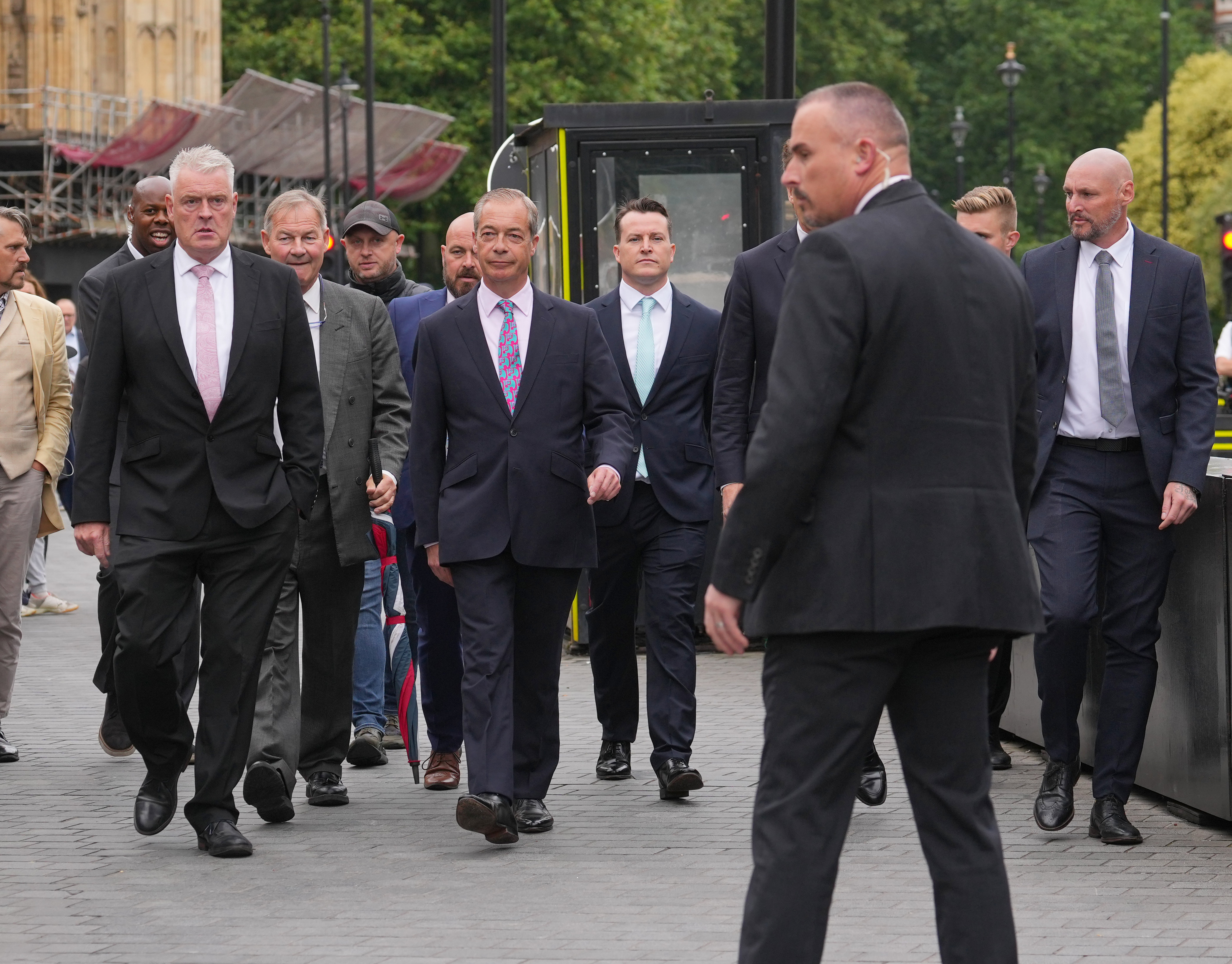 Nigel Farage arrived in Westminster for the first time as an MP this morning.