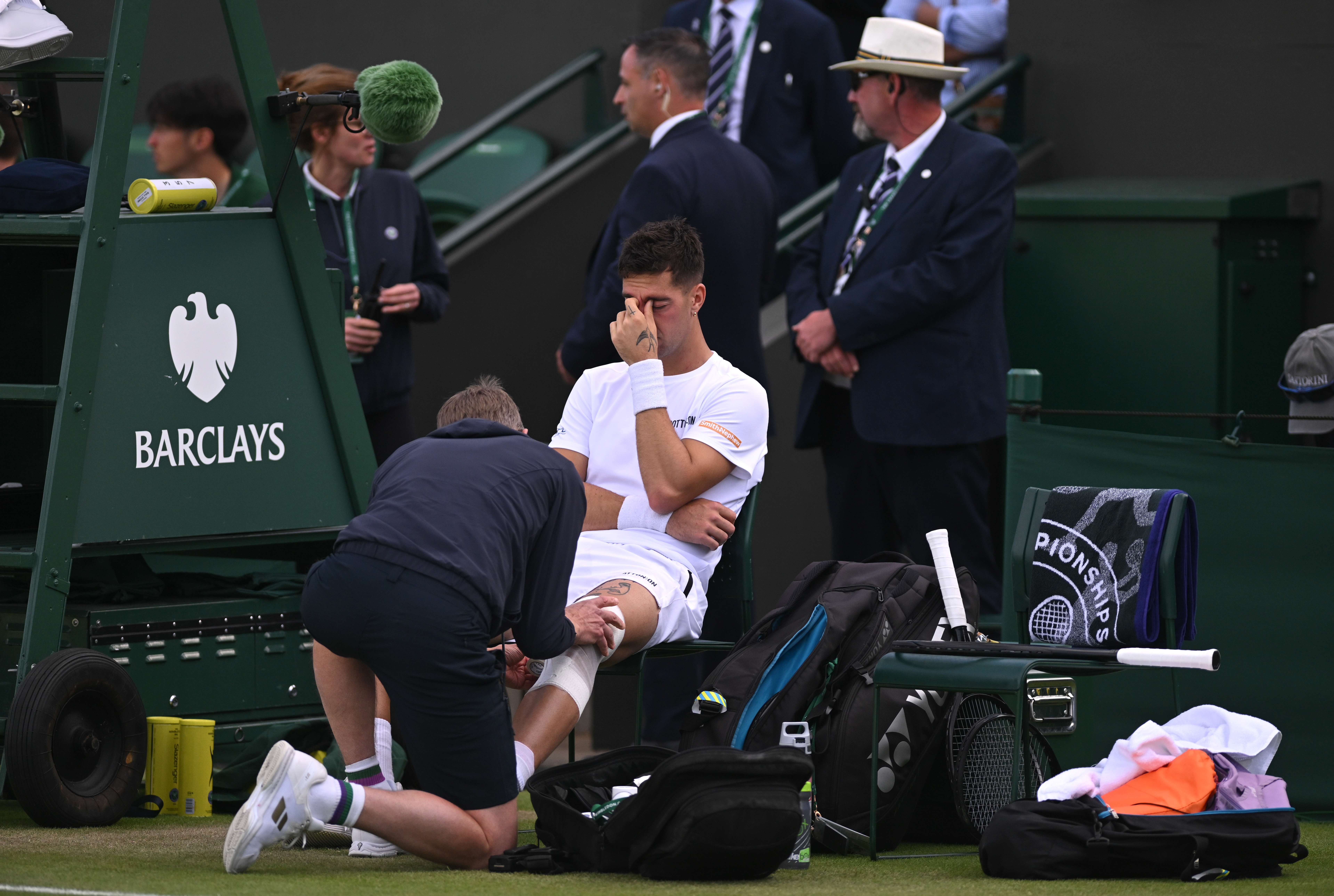 Thanasi Kokkinakis required treatment during a medical timeout